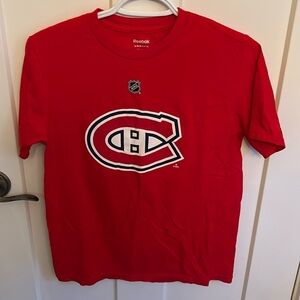 Montreal Canadiens Reebok red T-shirt, size 14/16 kids